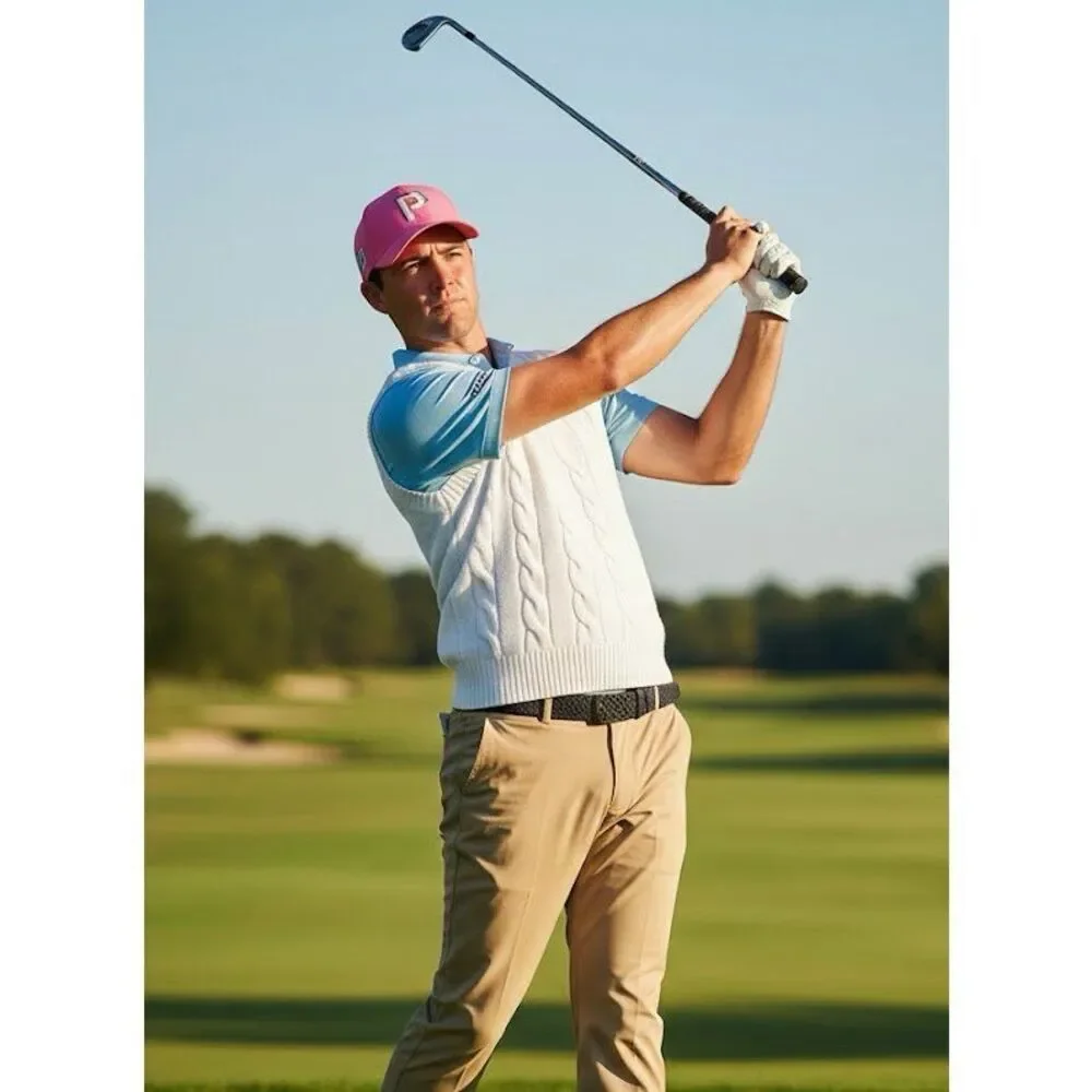 #782. PUMA X Arnold Palmer NWT Pink Palmer P Snapback Golf Hat - Picture 3 of 4